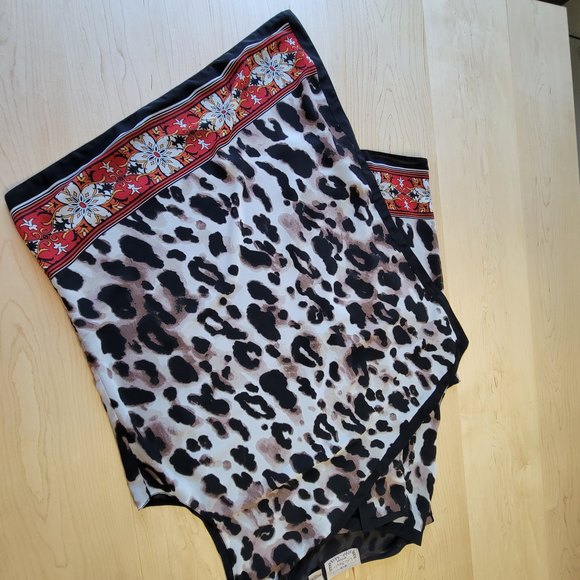 Life style Woman Draped Open Front Sleeveless Cardigan Vest Leopard Print 1X - Picture 6 of 11